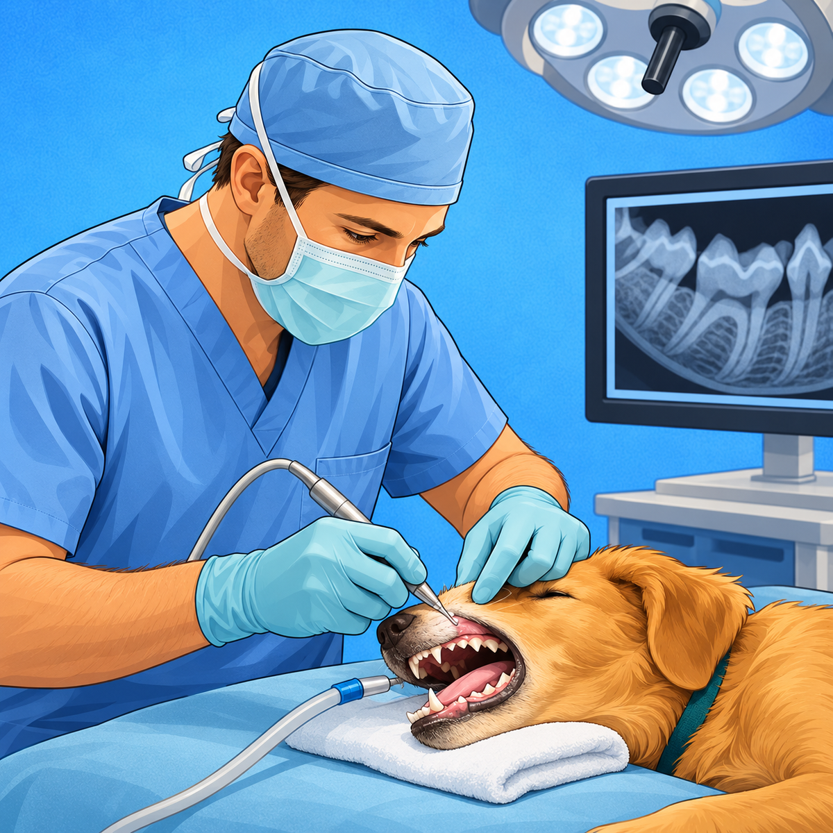 Dental treatment at Paws & Co